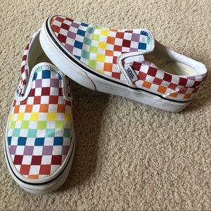Vans Checkerboard Slip-On Little Girl Shoes